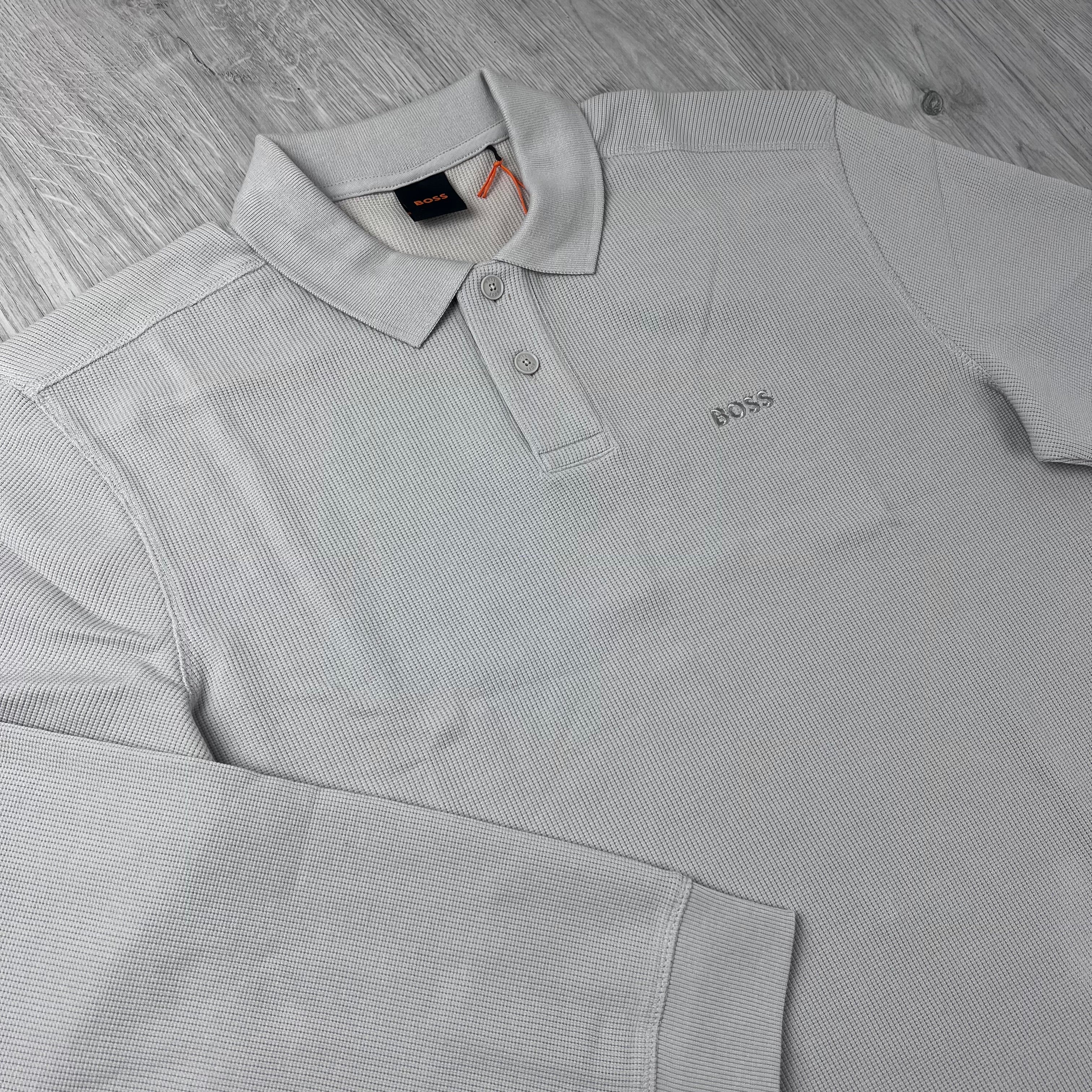 Hugo Boss Knitted Polo Shirt - Grey