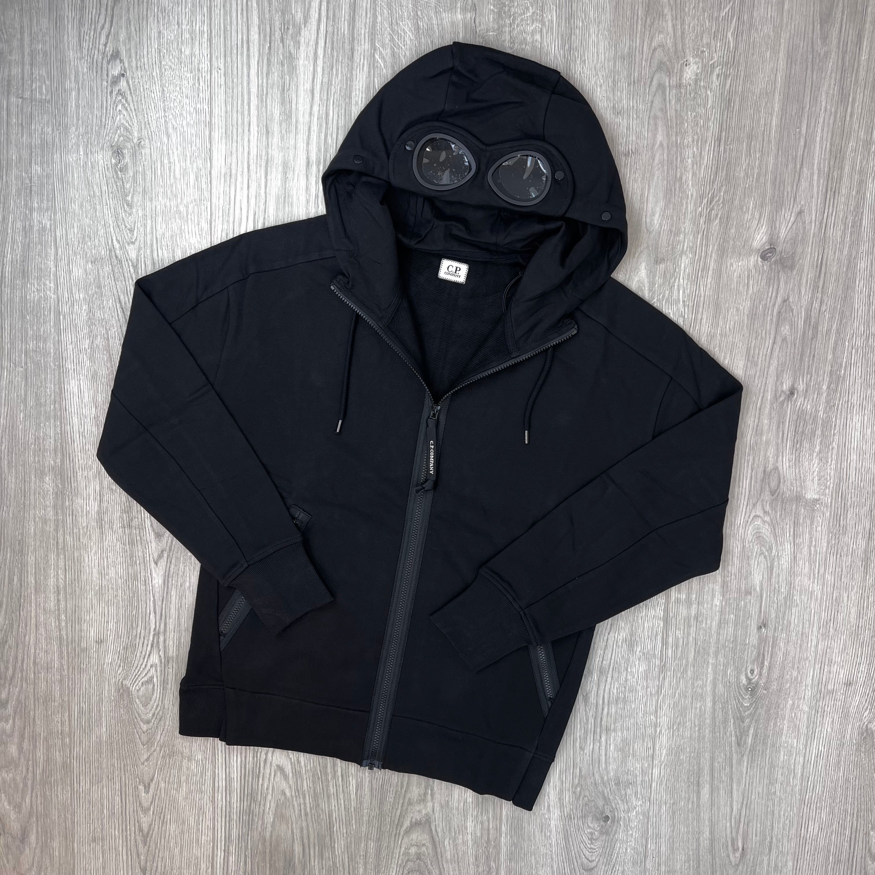 CP Company Raised Fleece Goggle Hoodie - Black