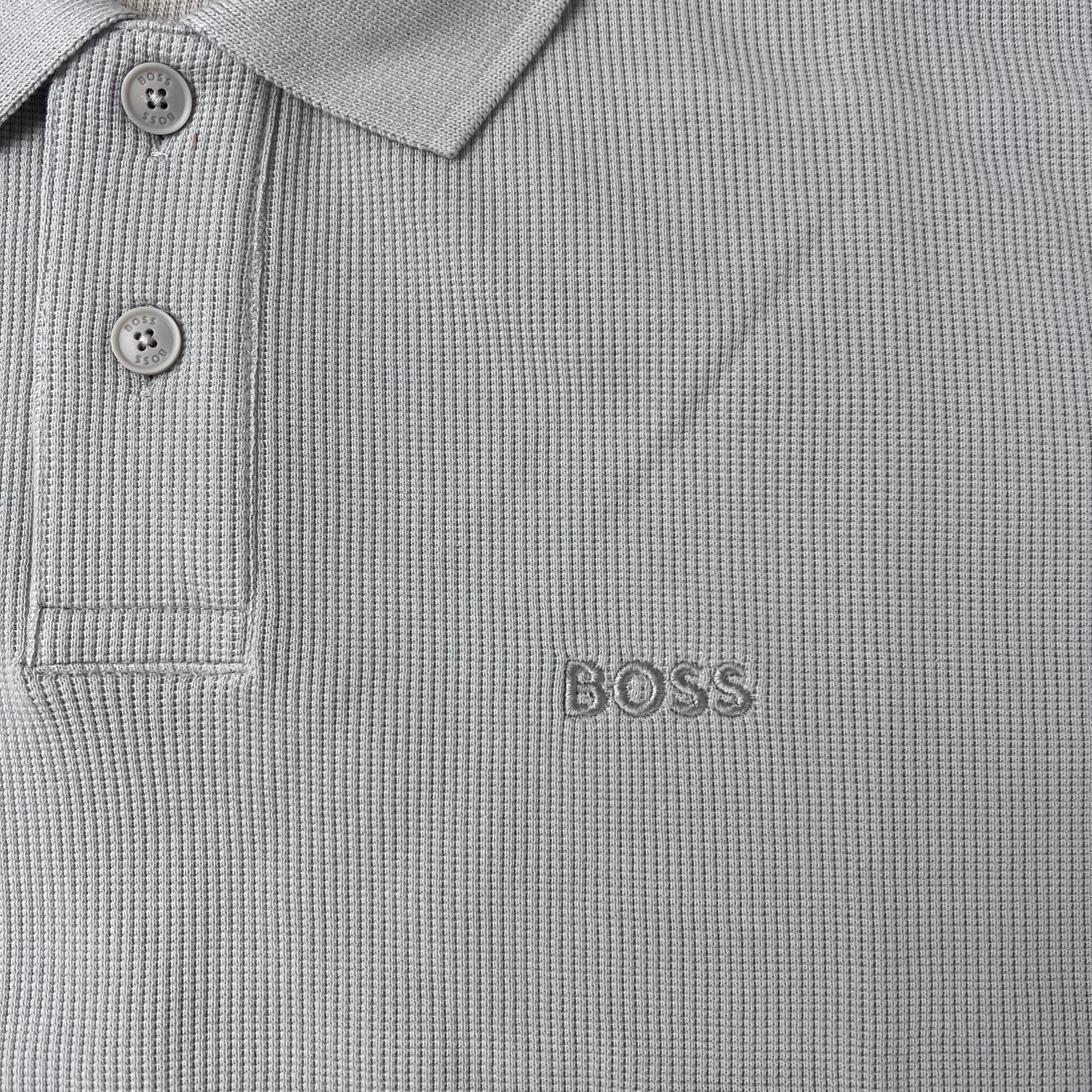 Hugo Boss Knitted Polo Shirt - Grey