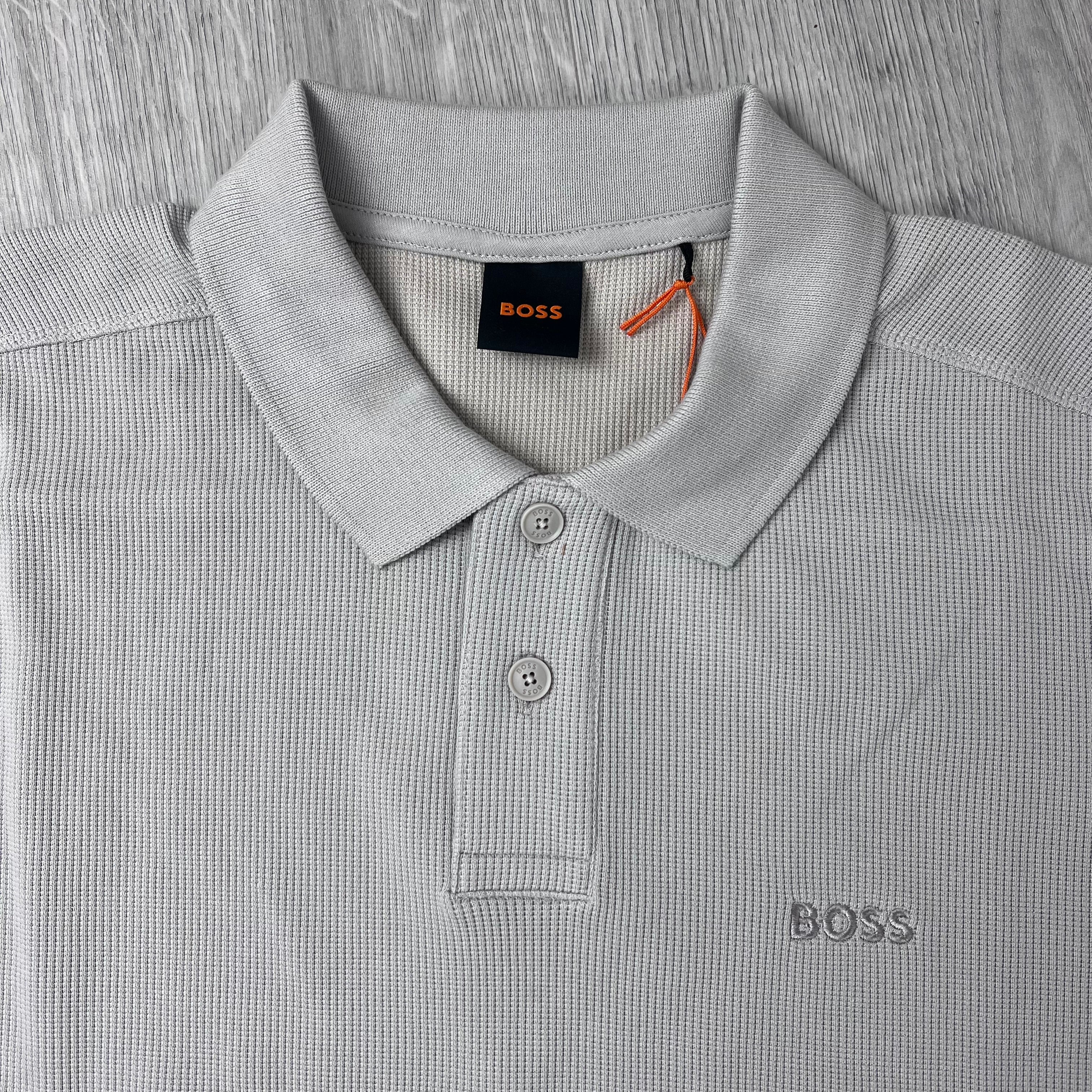 Hugo Boss Knitted Polo Shirt - Grey