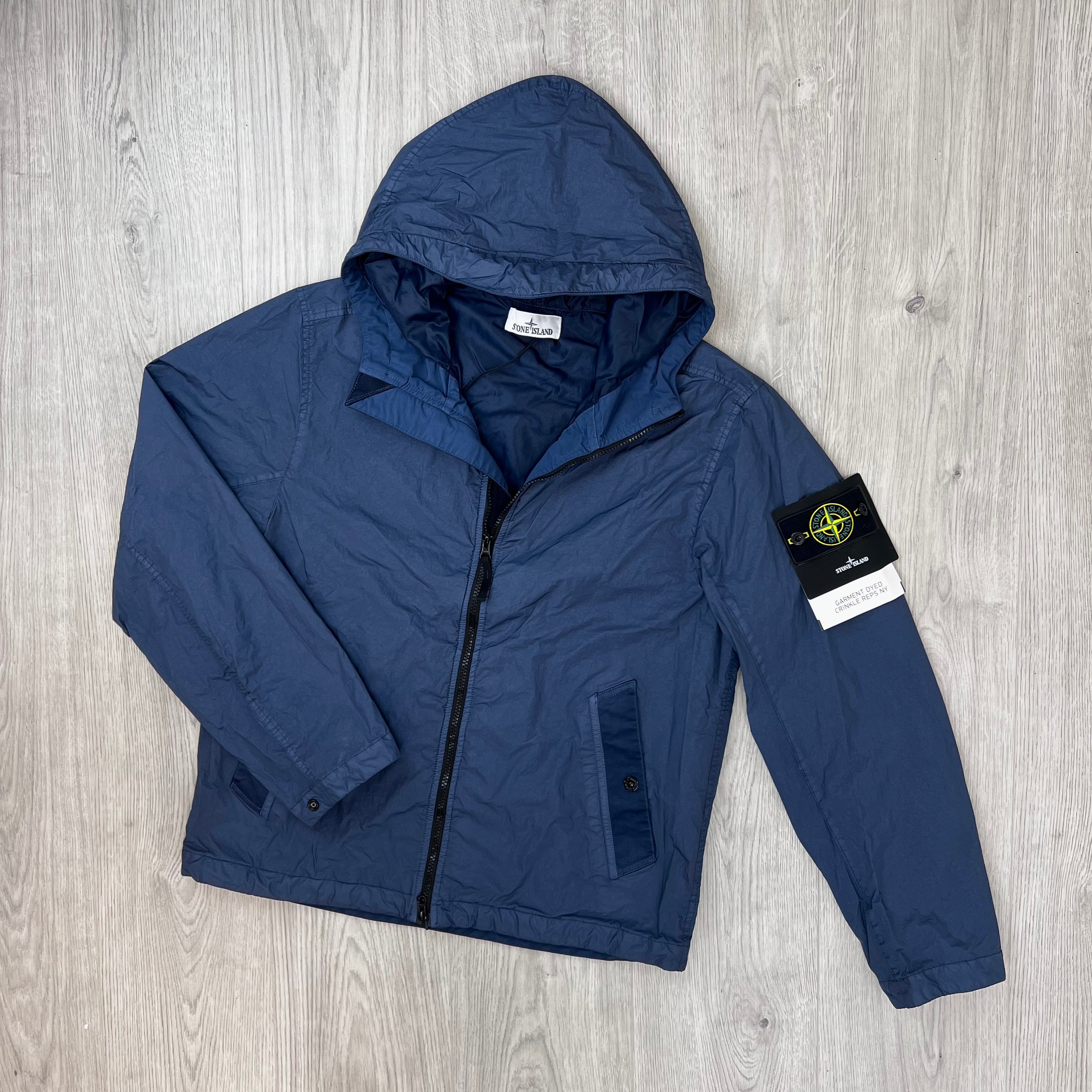 Stone Island Crinkle Reps NY Jacket - Slate Blue