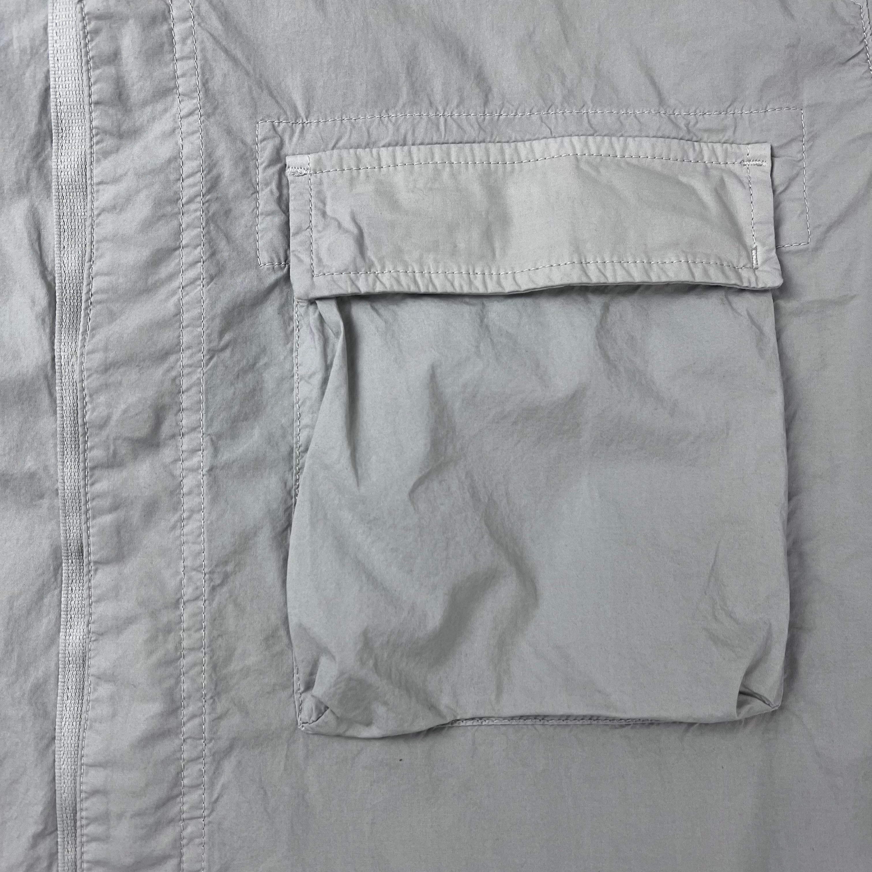 Stone Island 'Paracadute' Zip Overshirt - Pearl Grey