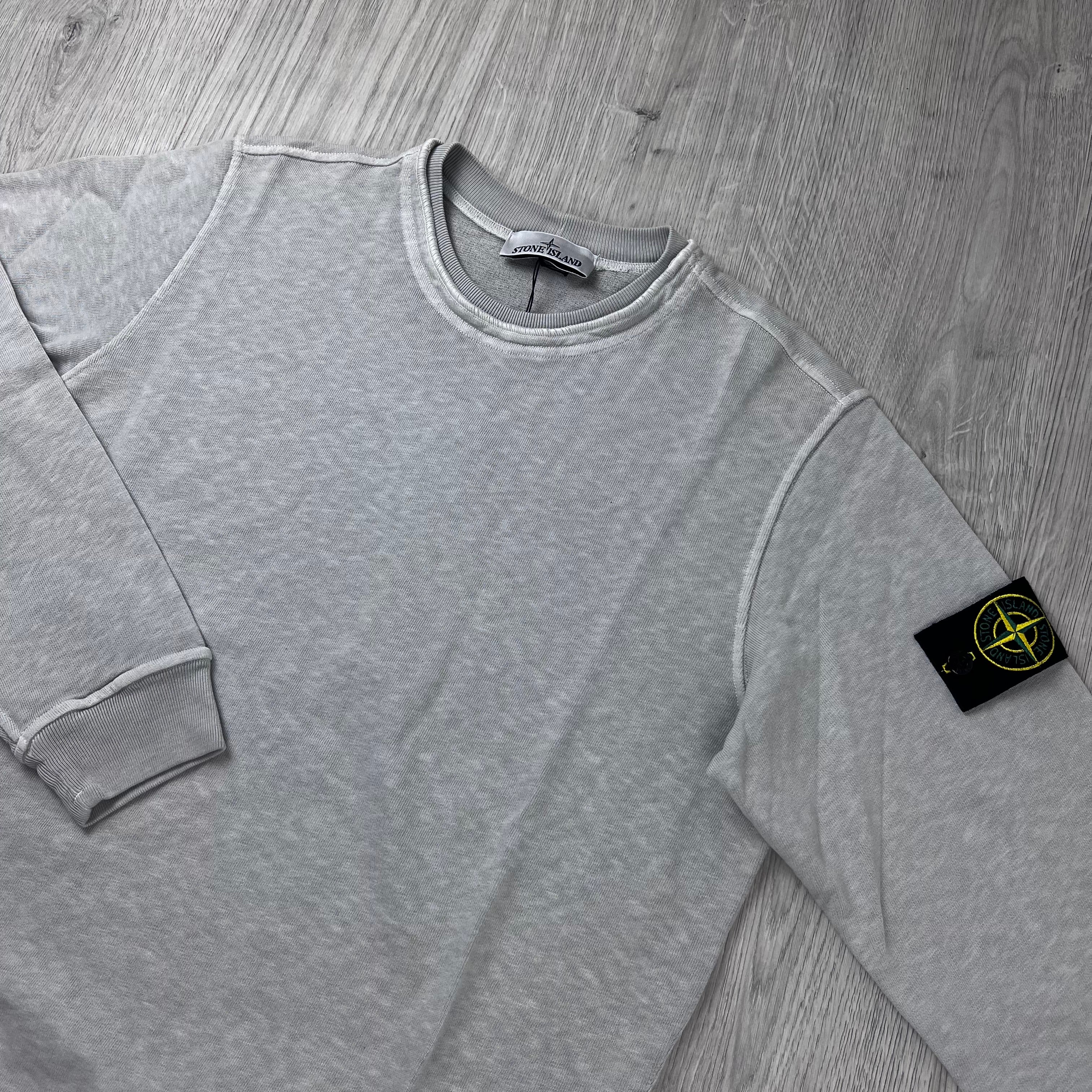 Stone Island Malfilé 'Old' Sweatshirt - Pearl Grey