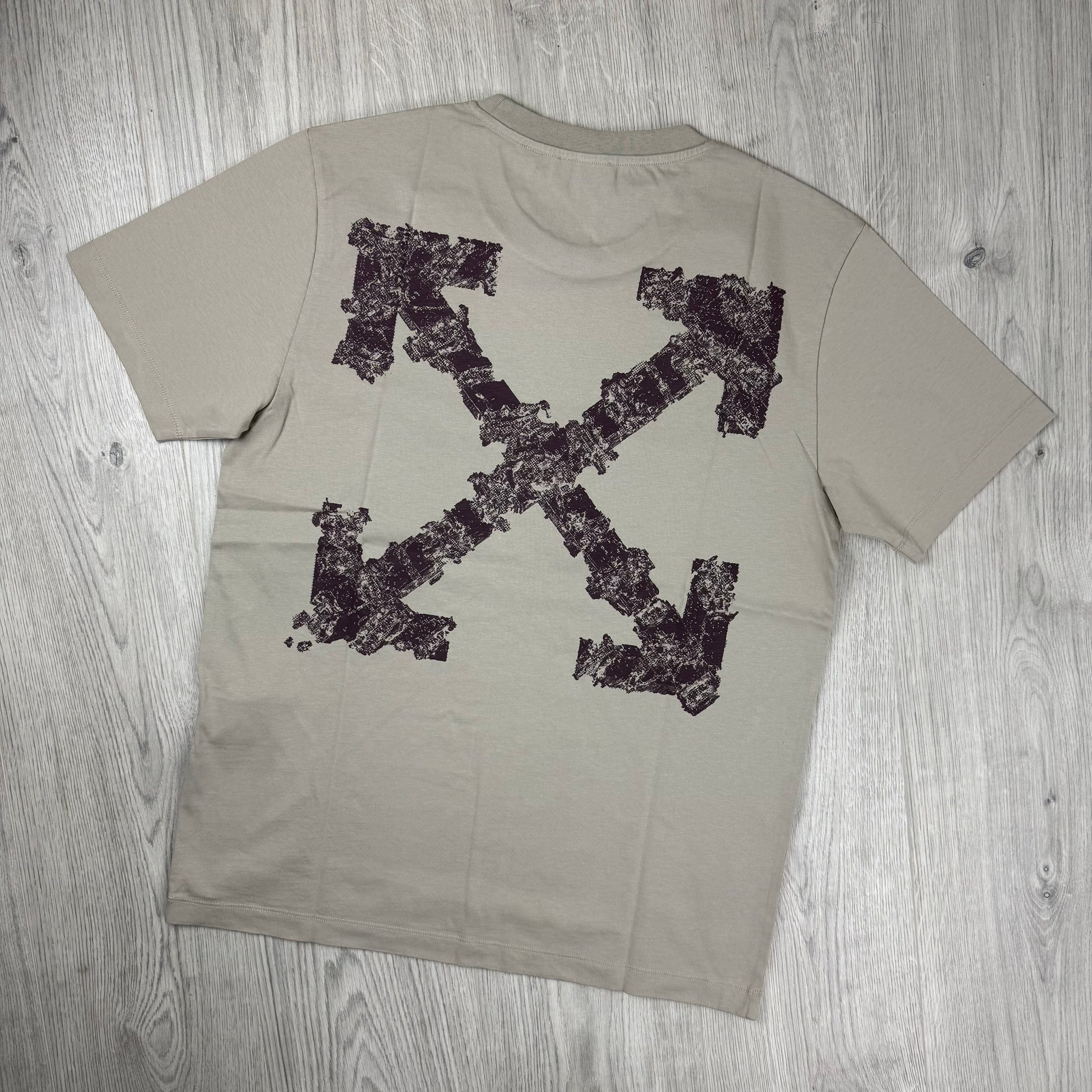 Off-White 'Heraldic Arrow' T-Shirt - Stone