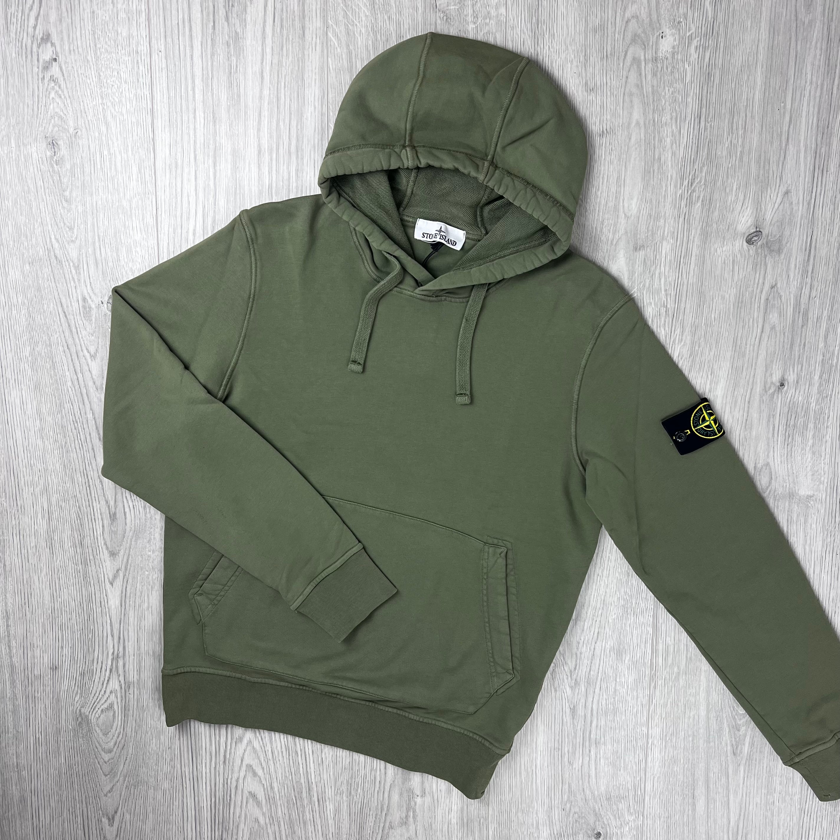 Stone Island Dyed Hoodie - Military