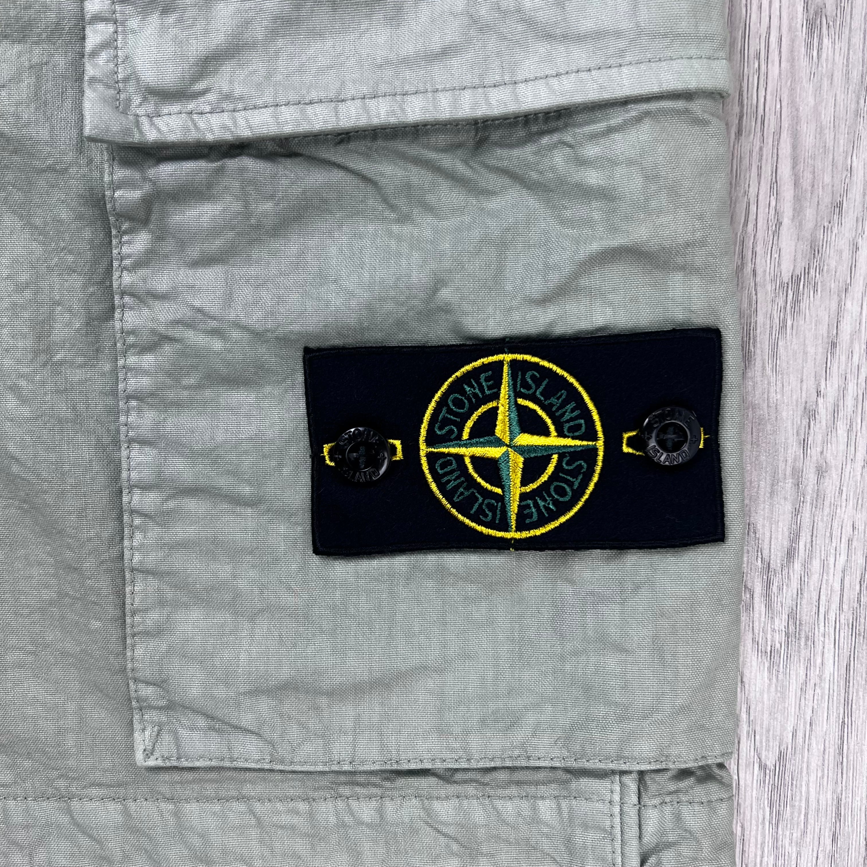 Stone Island 'Panama' Cargo Shorts - Sage