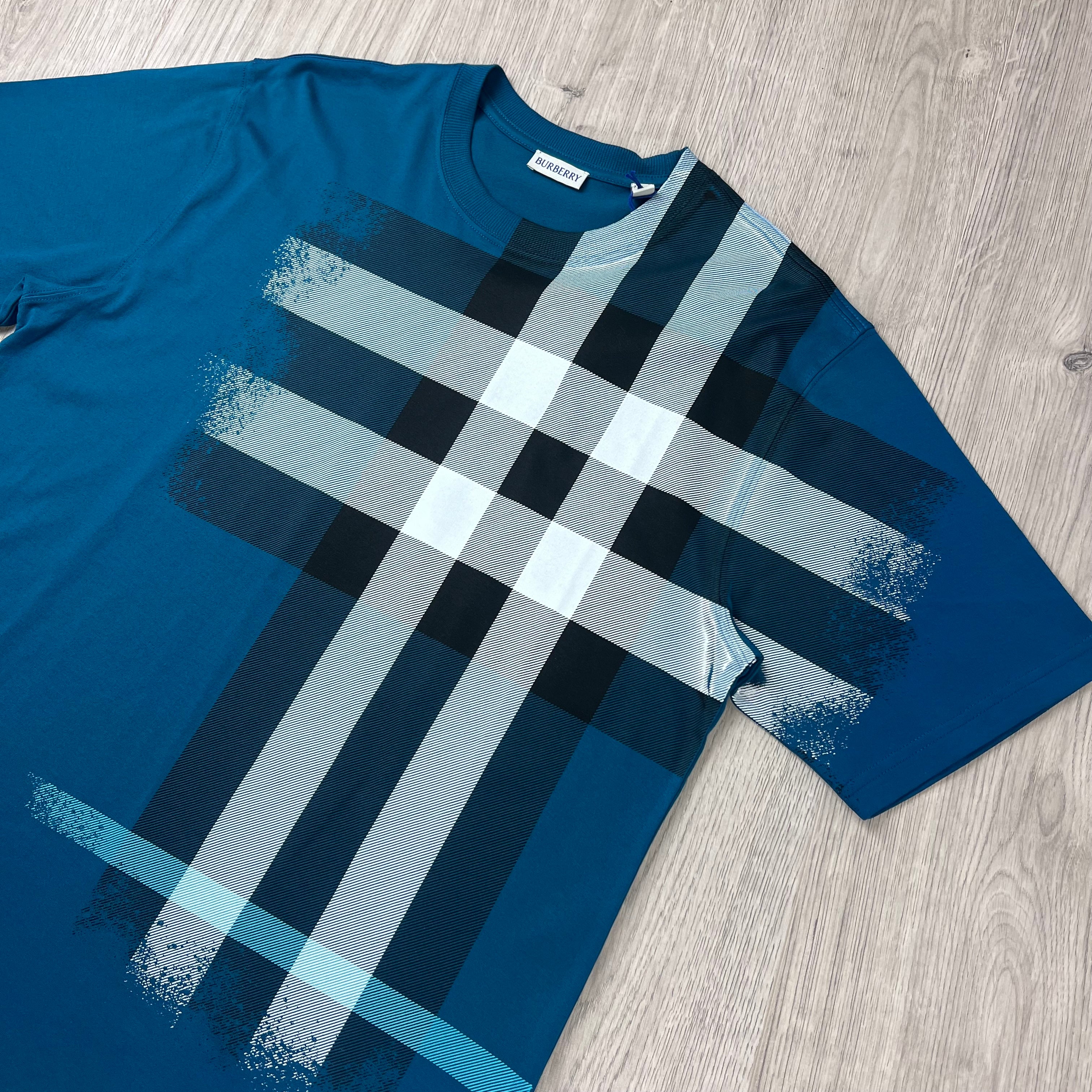 Burberry 'Ellison' Check T-Shirt - Pacific Blue