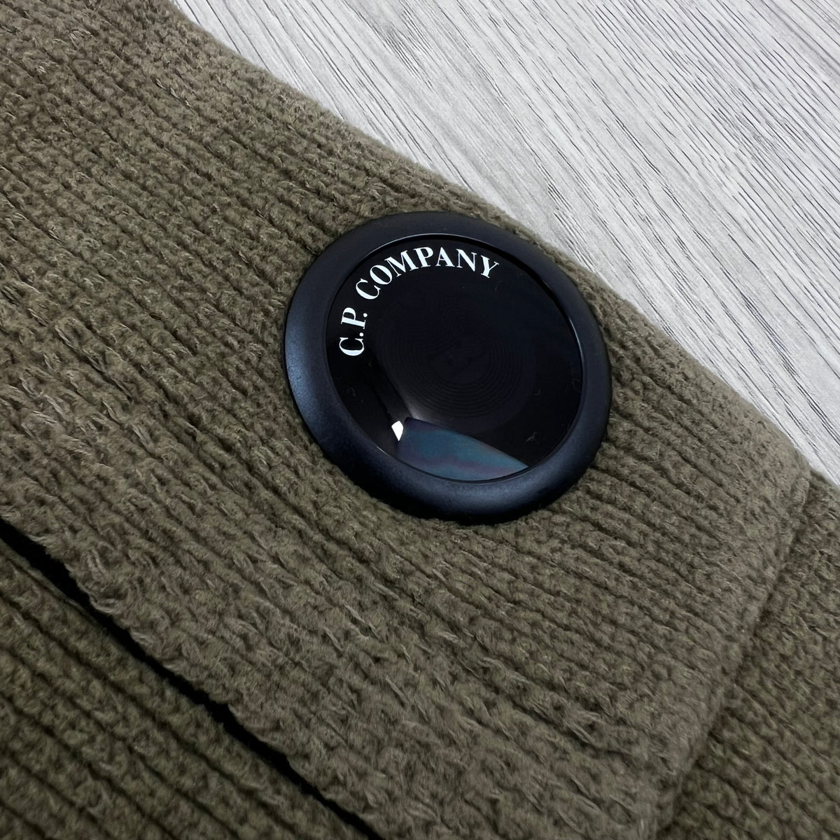 CP Company Chenille Knit Polo - Ermine