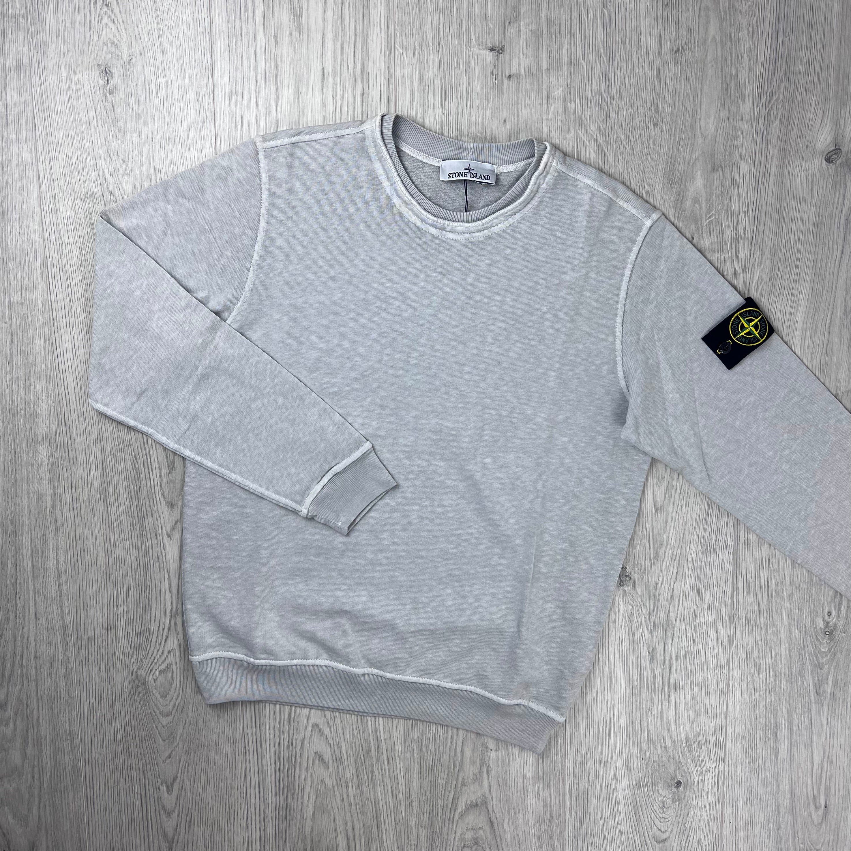 Stone Island Malfilé 'Old' Sweatshirt - Pearl Grey