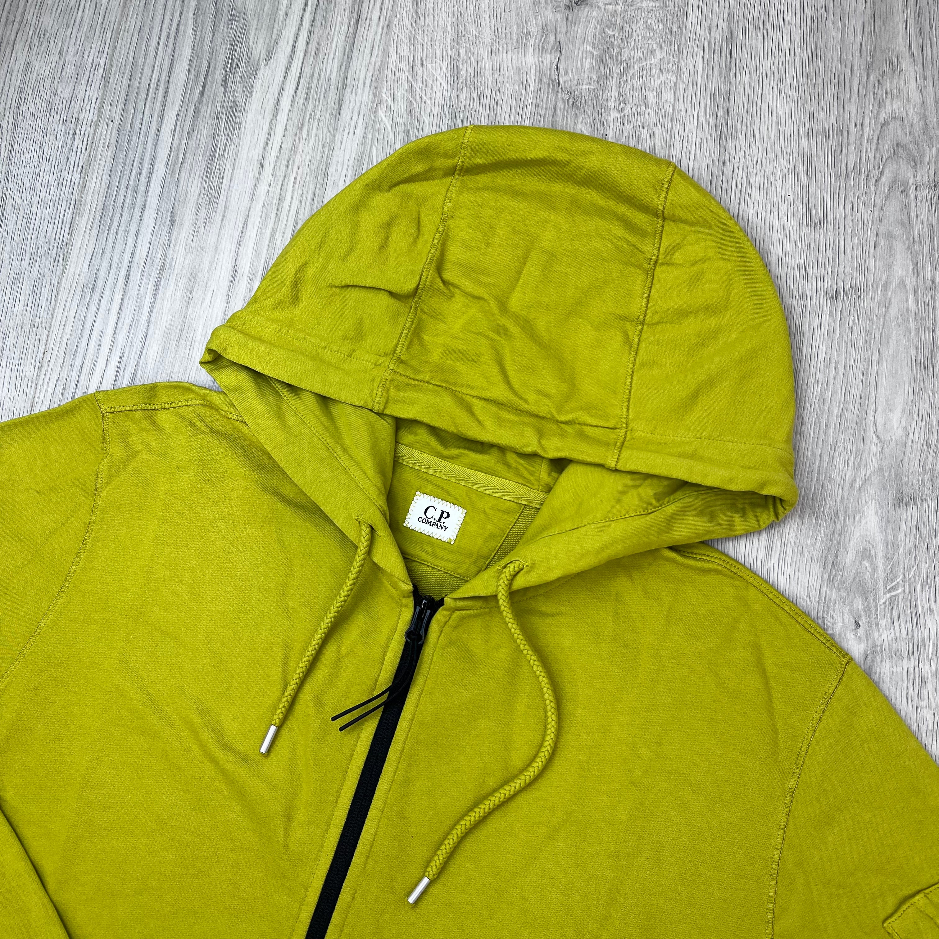 CP Company Light Fleece Zip Hoodie - Antique Moss