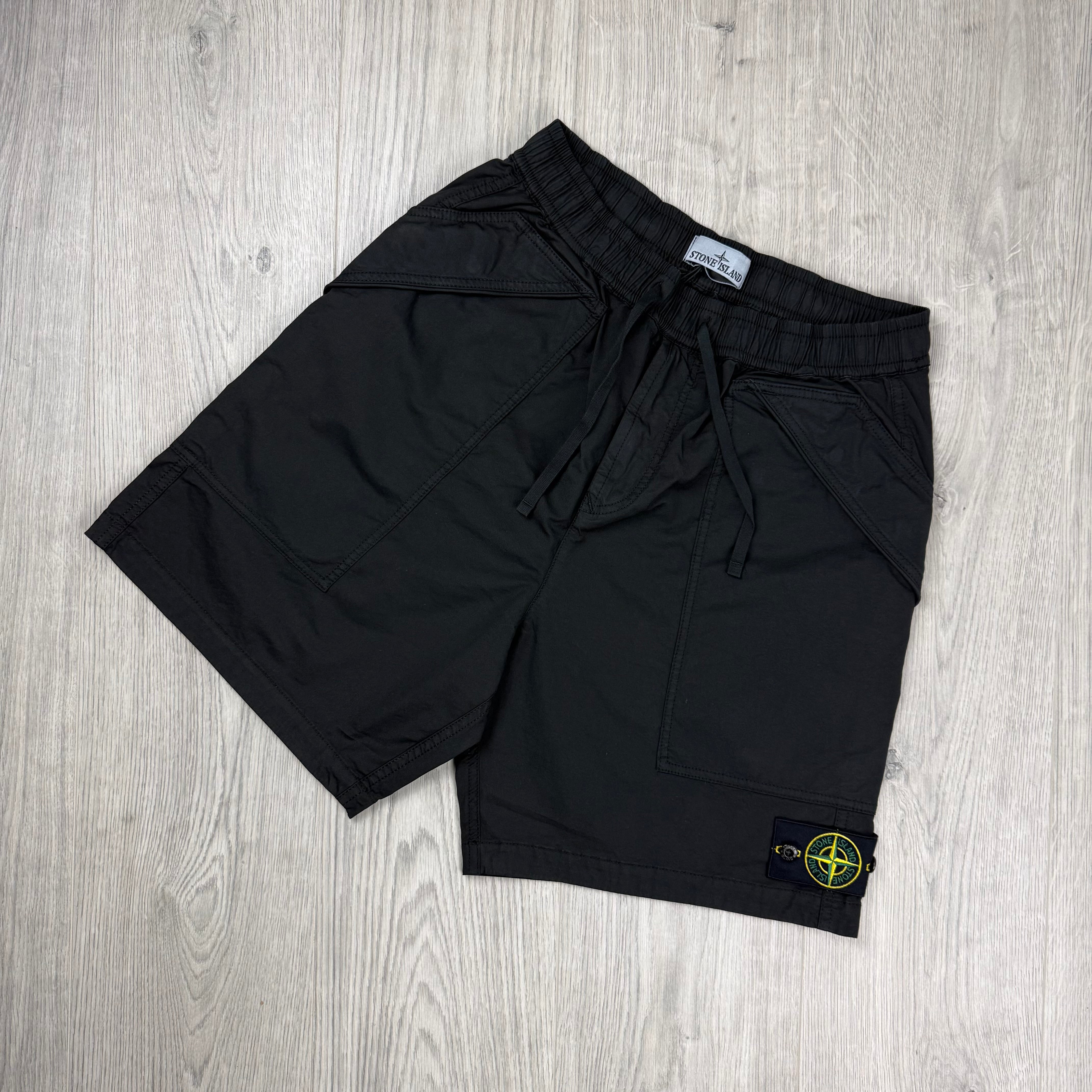 Stone Island Cargo Shorts - Black