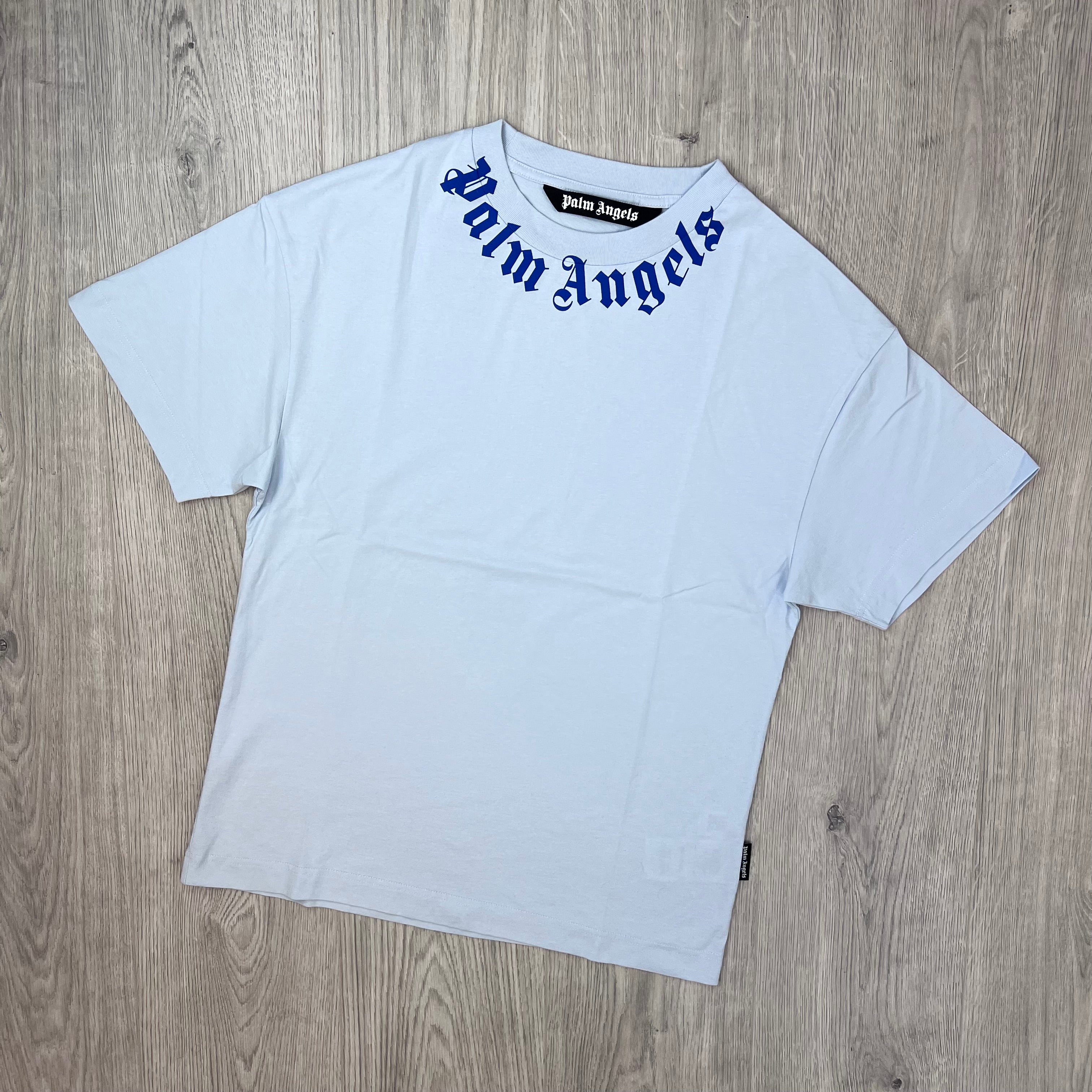 Palm Angels Logo T-Shirt - Blue