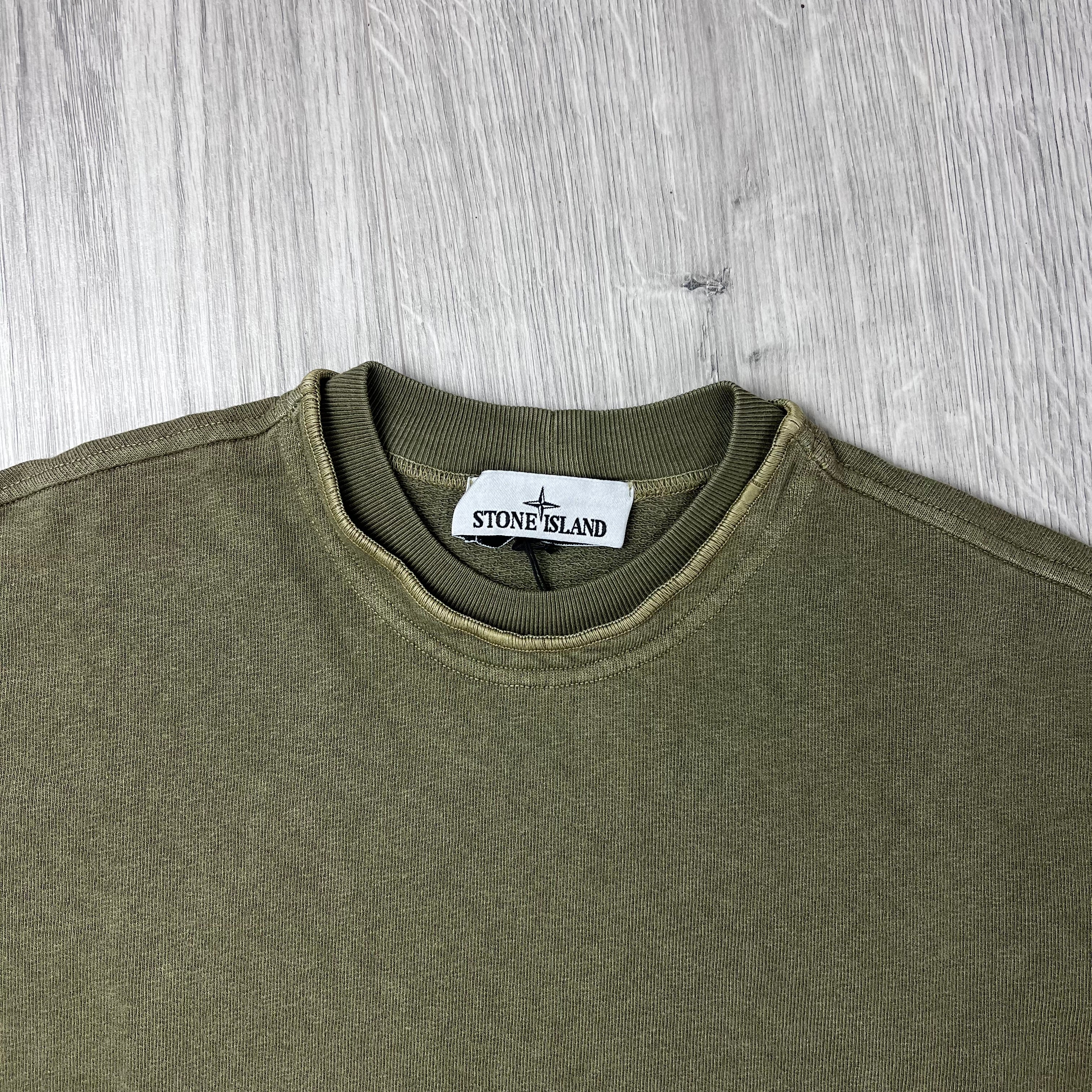 Stone Island Malfilé 'Old' Sweatshirt - Military