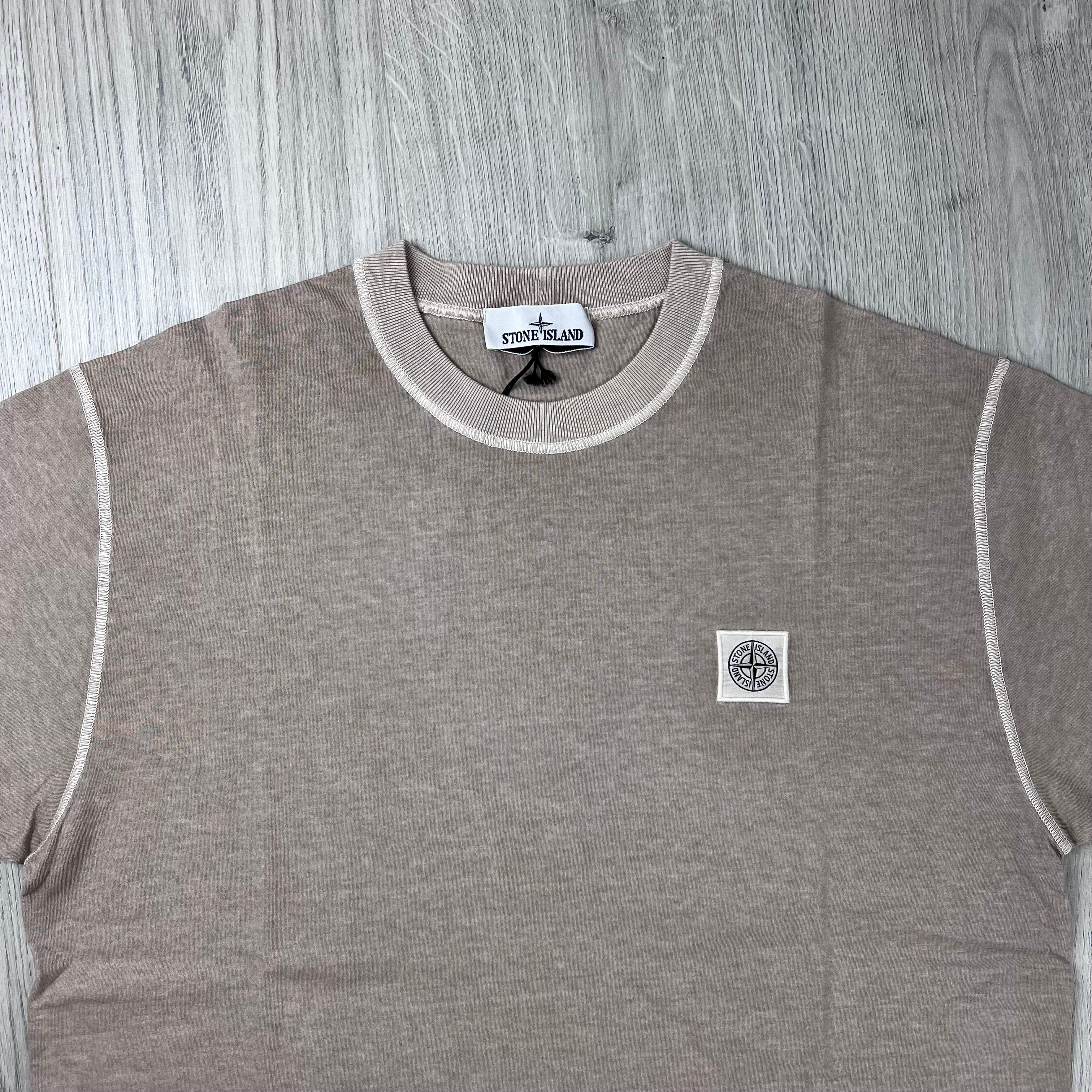 Stone Island 'Fissato' Patch T-Shirt - Desert