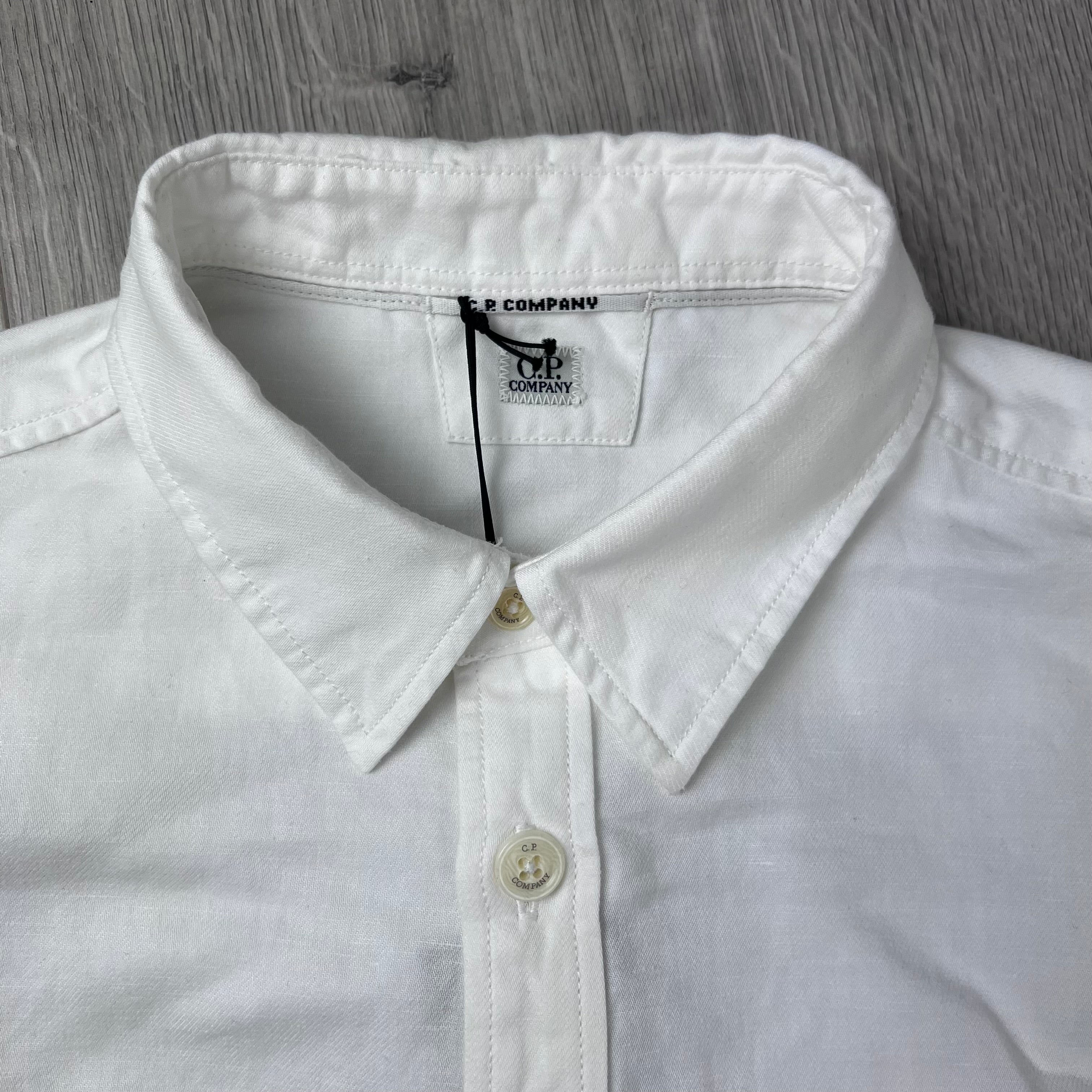 CP Company Button Overshirt - White