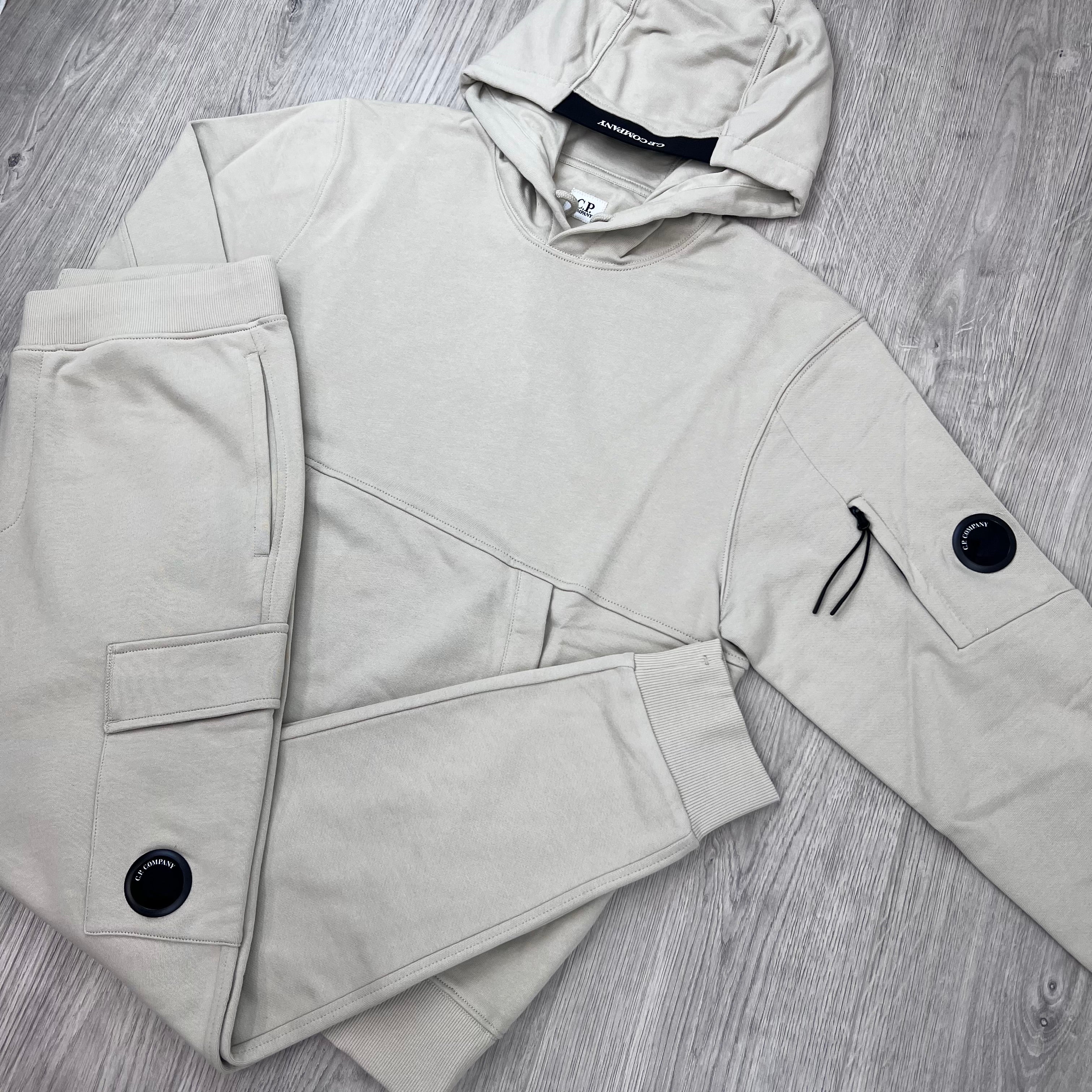 CP Company Raised Fleece Tracksuit - Silver Birch