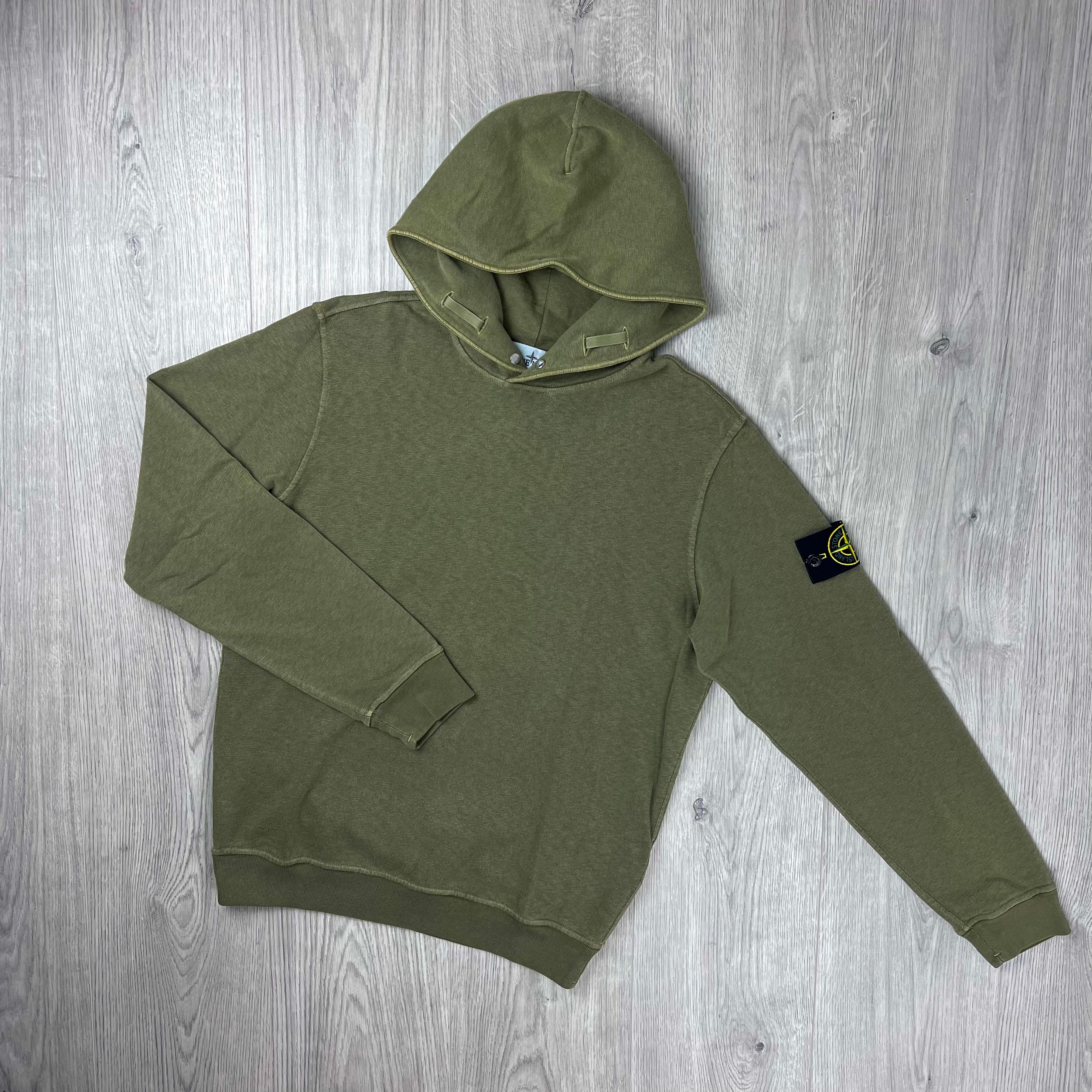 Stone Island Dyed Hoodie - Military