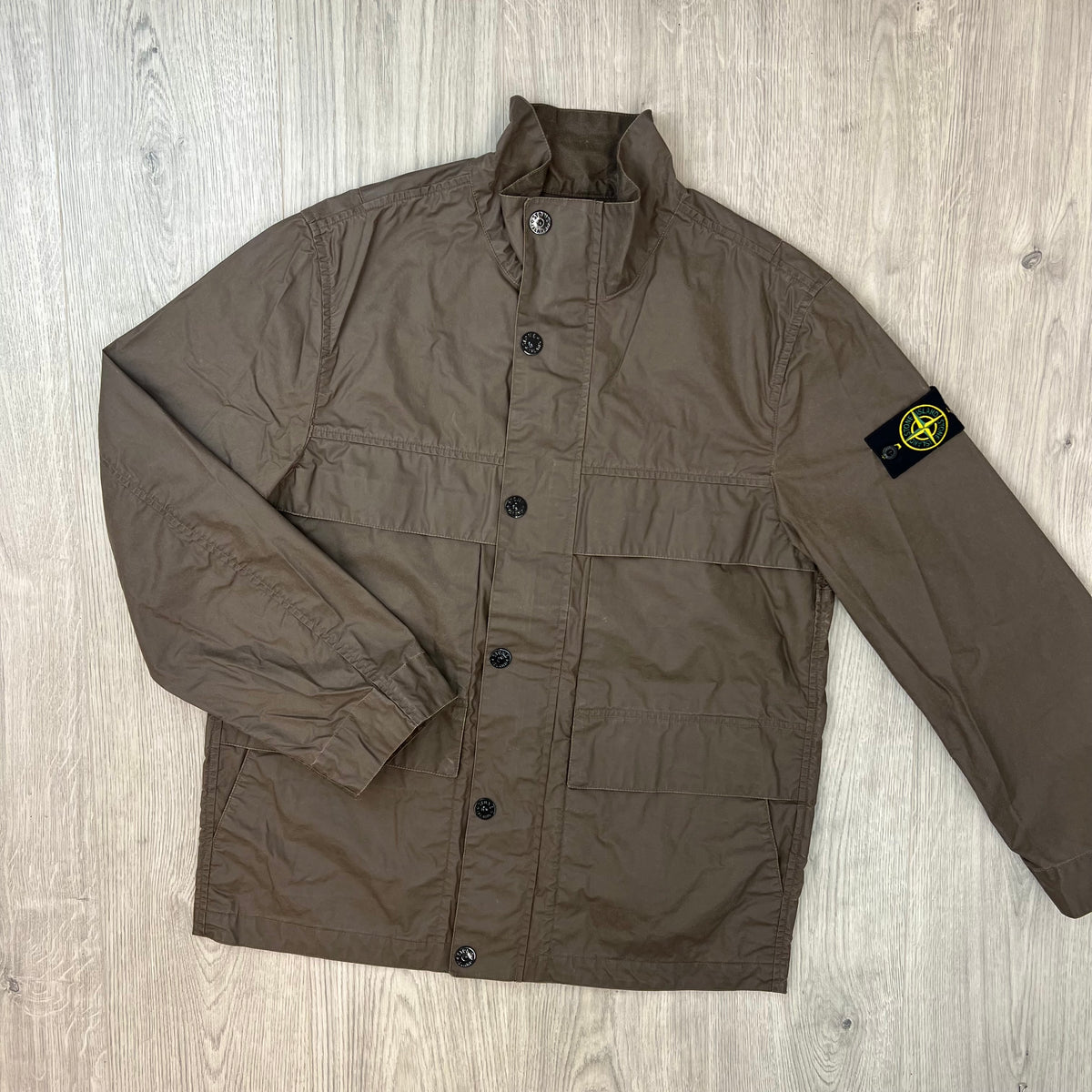 Stone Island Waxed Field Jacket - Umber