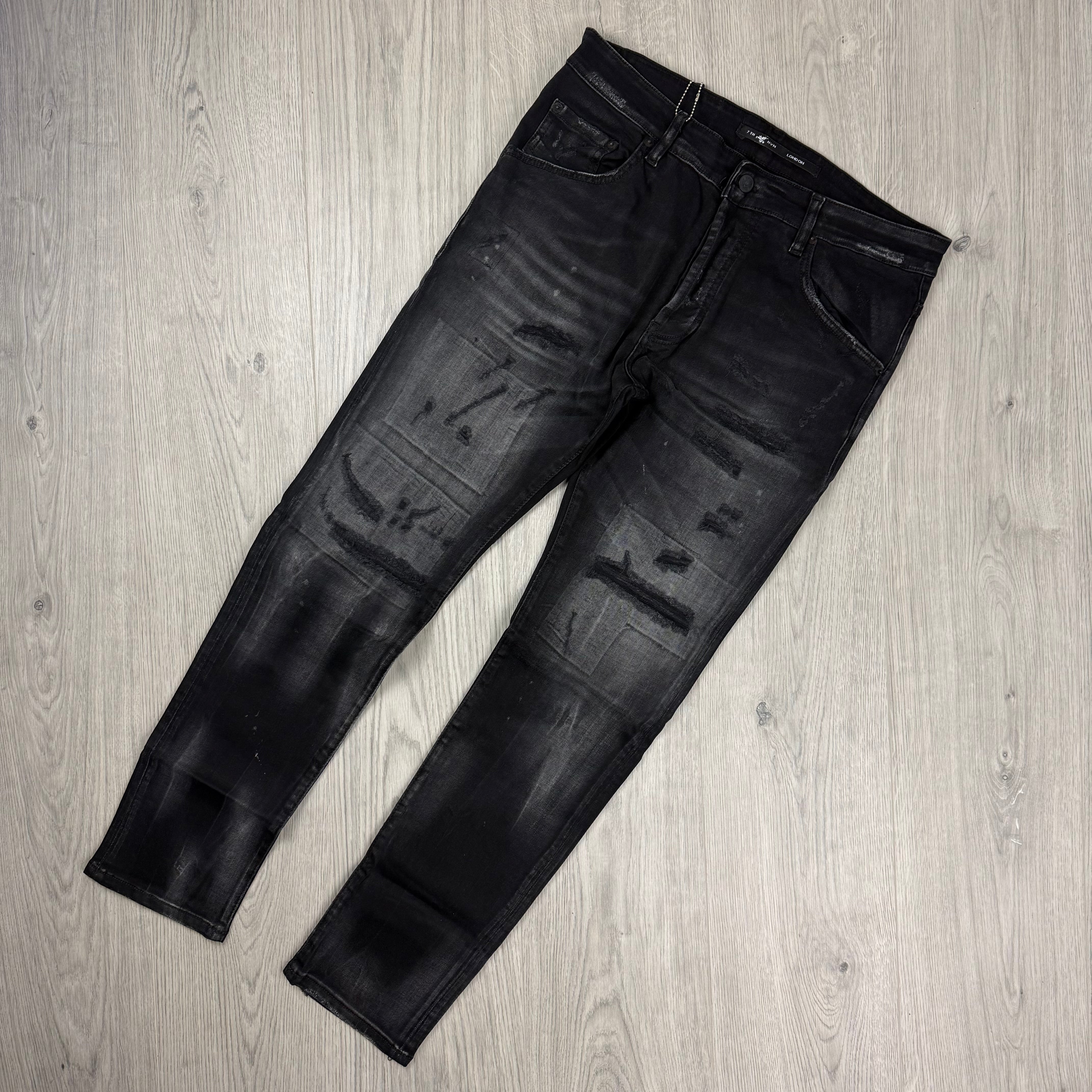 7TH HVN Slim Jeans - Black