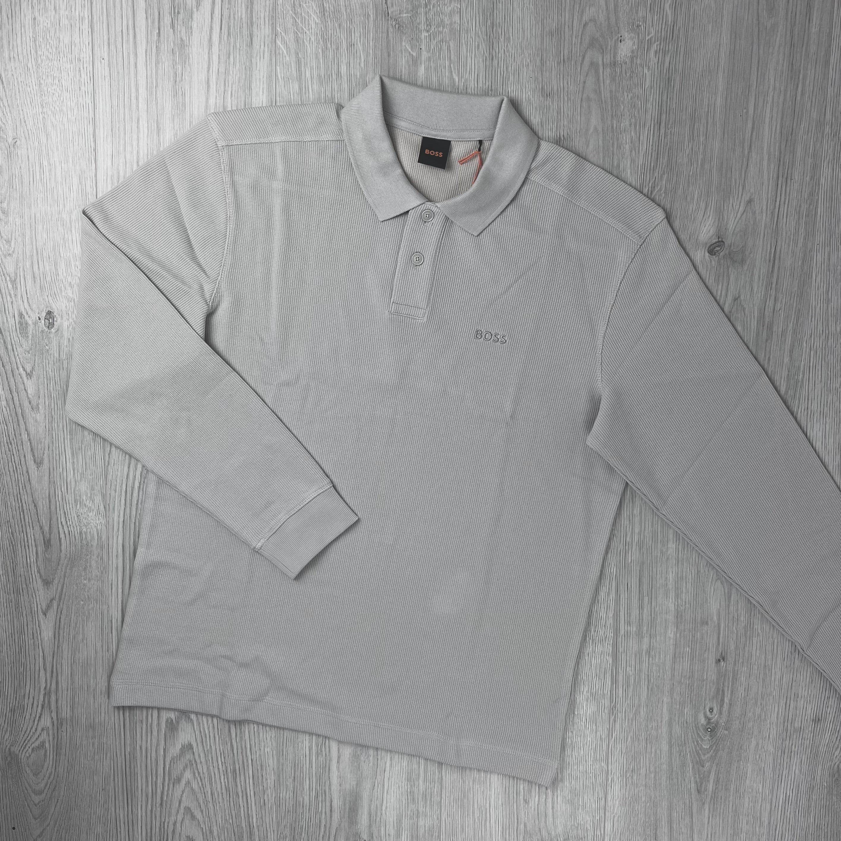 Hugo Boss Knitted Polo Shirt - Grey