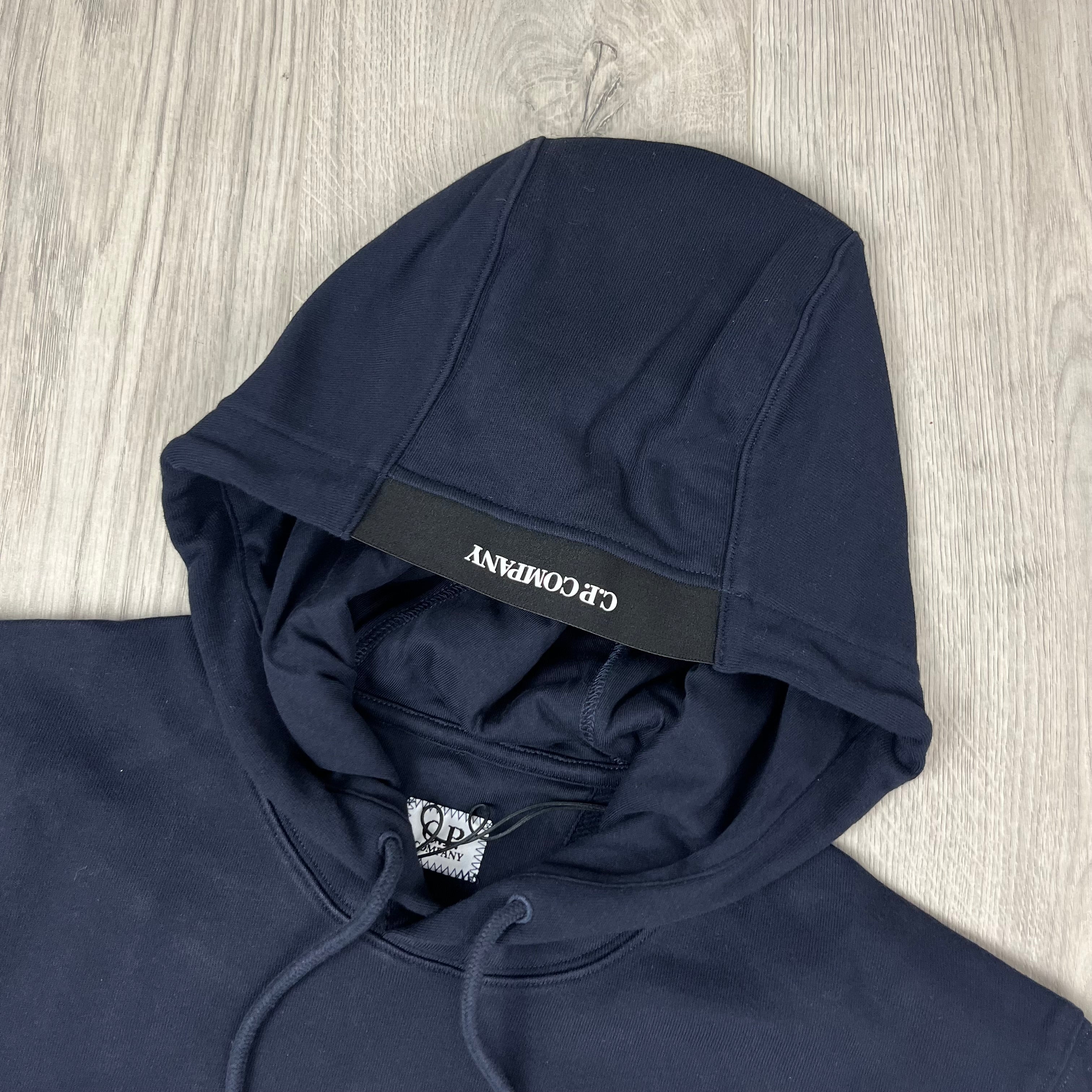 CP Company Raised Fleece Hoodie - Navy