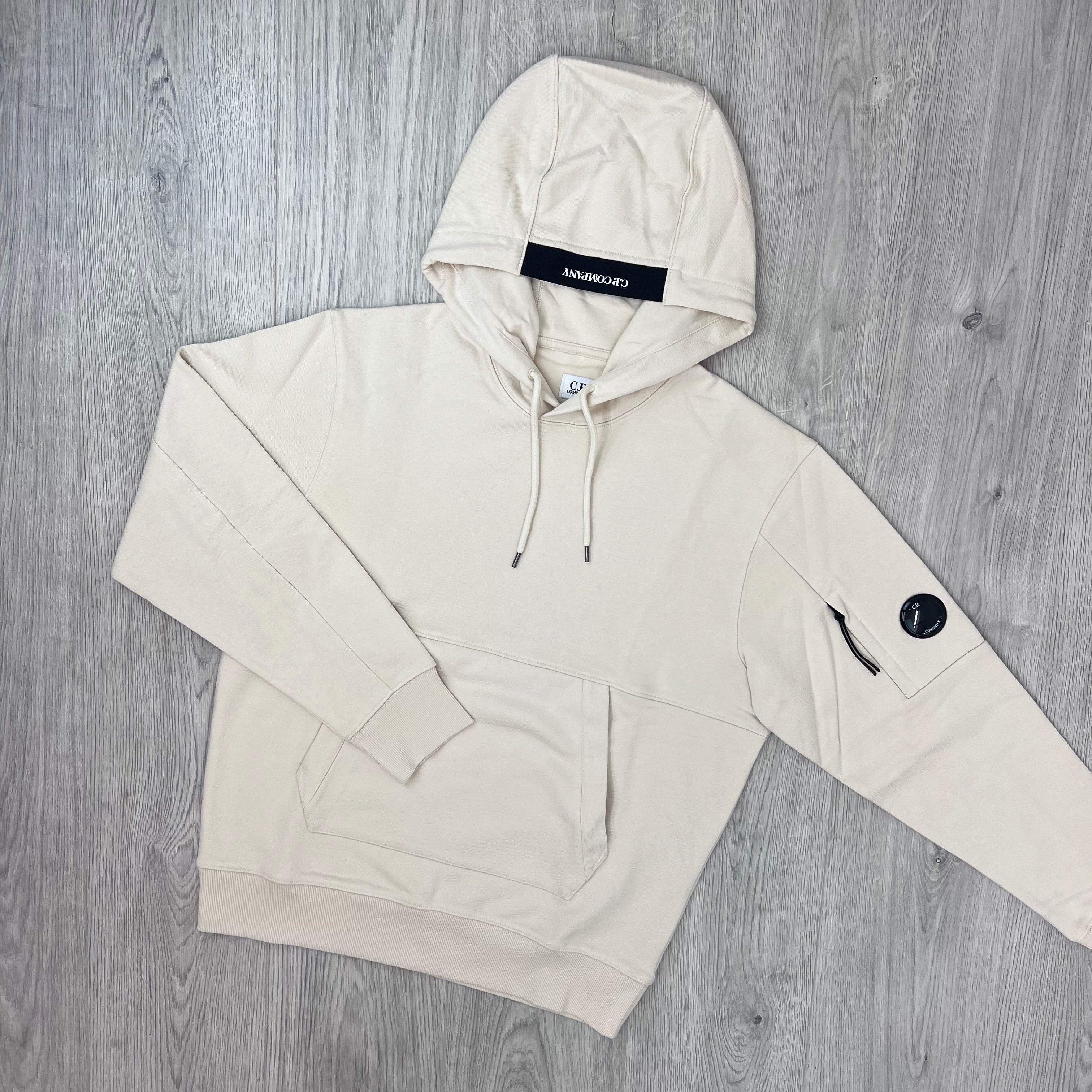 CP Company Raised Fleece Hoodie - Frozen Dew