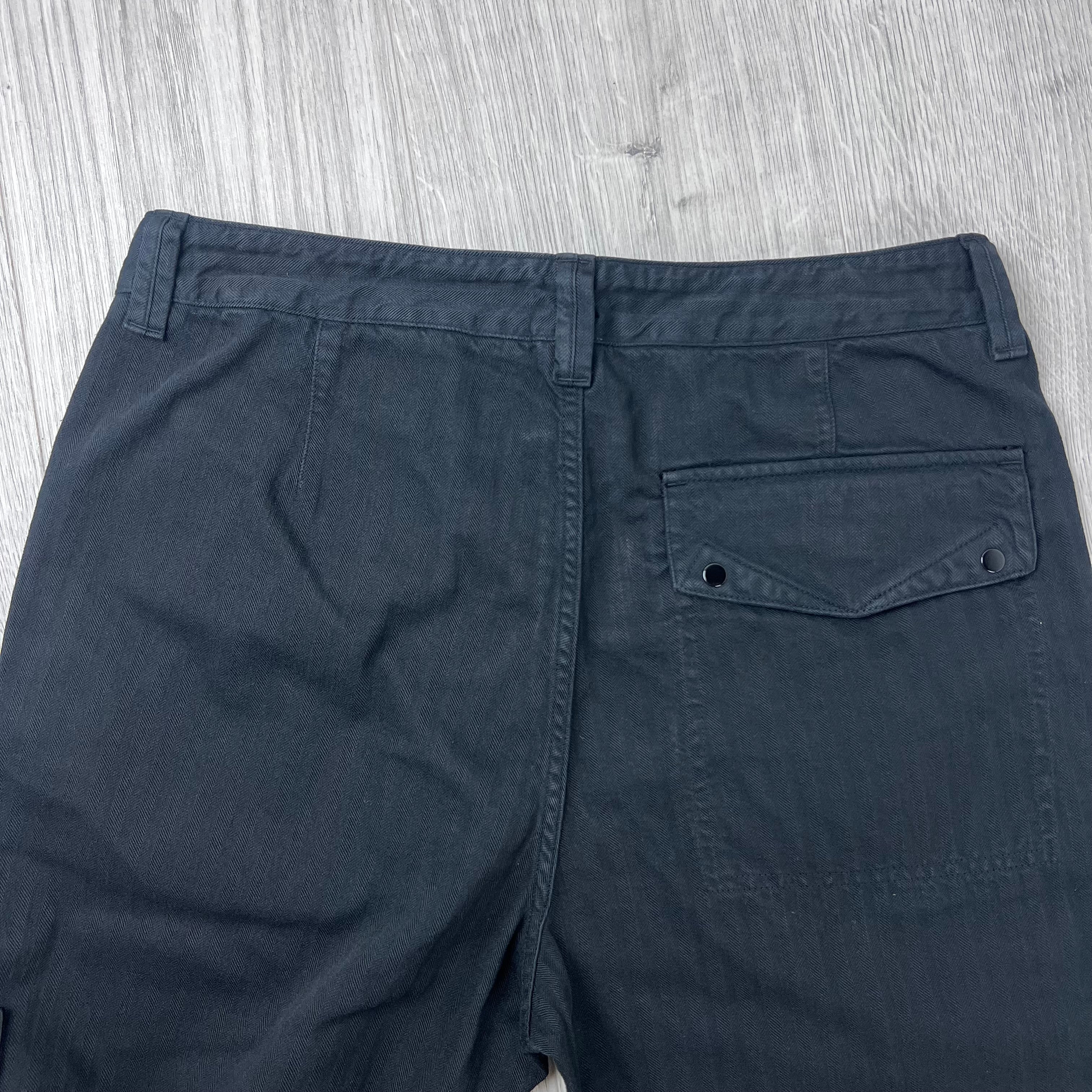 Stone Island Herringbone Trousers - Black