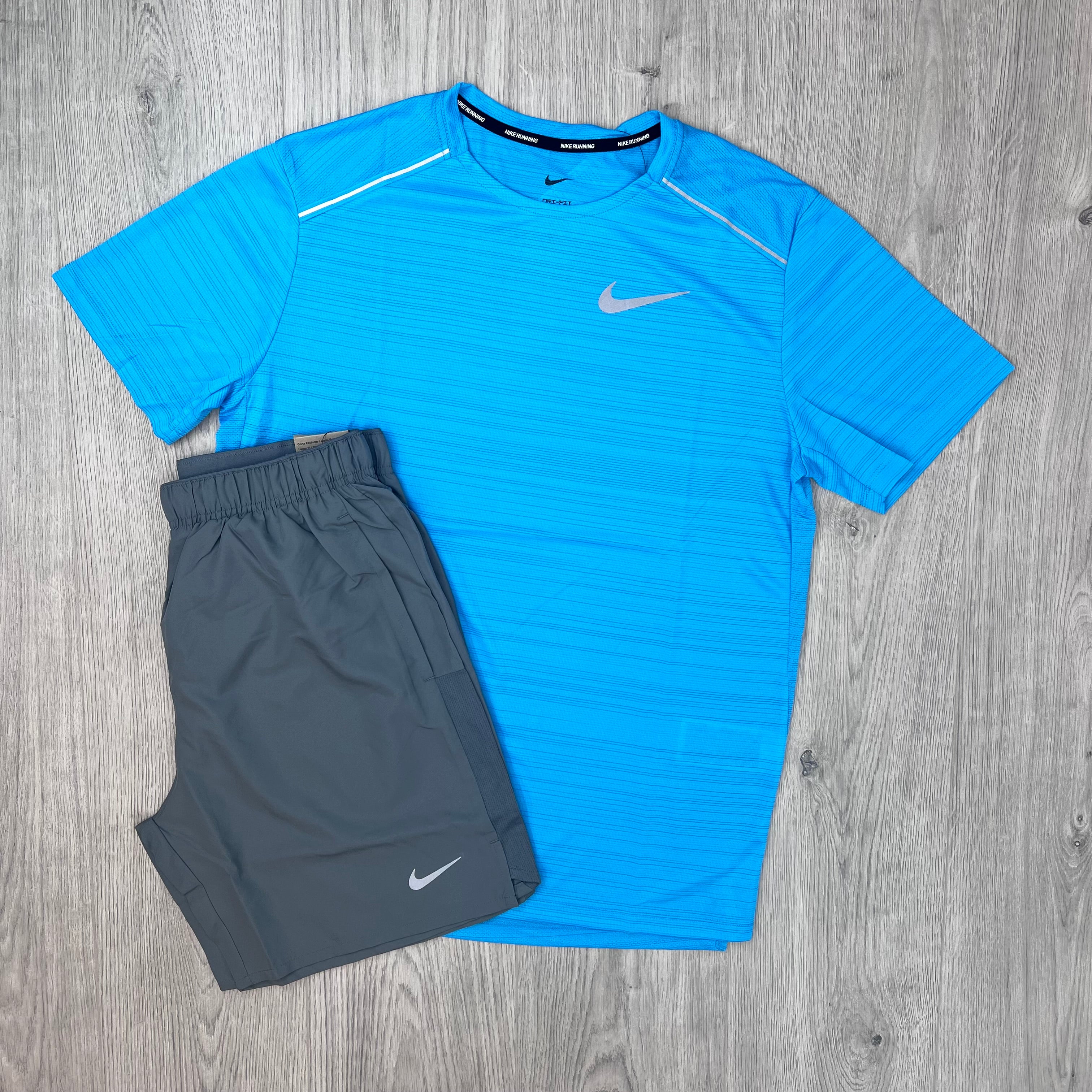 Nike 'Miler' Set - Blue/Grey