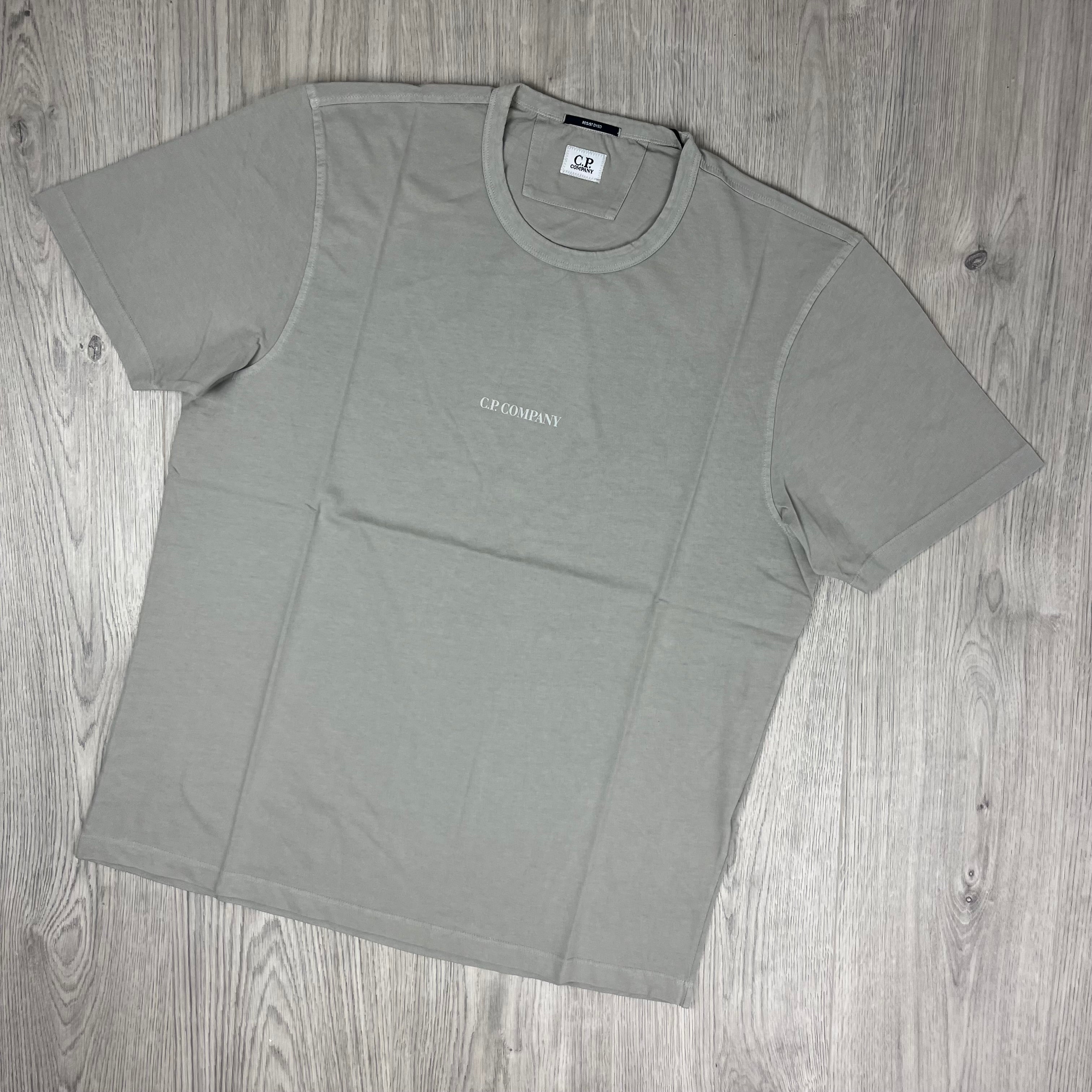 Men's CP Company Printed T-Shirt in London Fog. On sale at Open Attire.